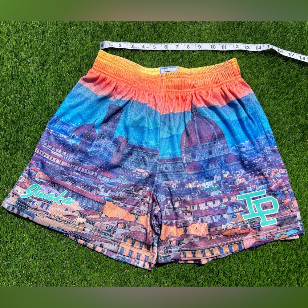 Inaka Power Orange Blue Athletic Shorts